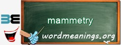 WordMeaning blackboard for mammetry